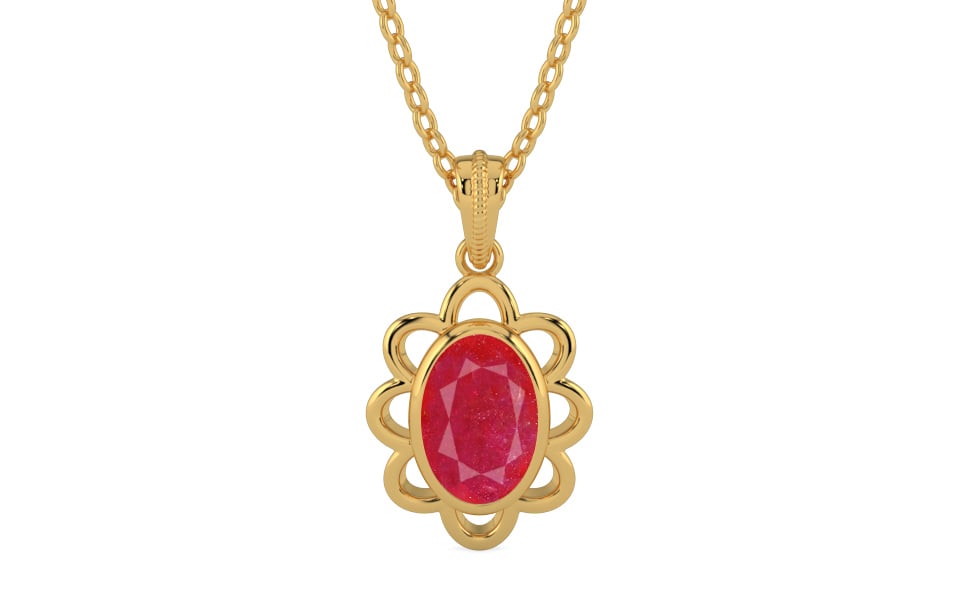 Gold Ruby Pendant Prime Quality (P3)