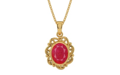 Gold Ruby Pendant Prime Quality (P5)