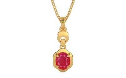 Gold Ruby Pendant Prime Quality (P6)