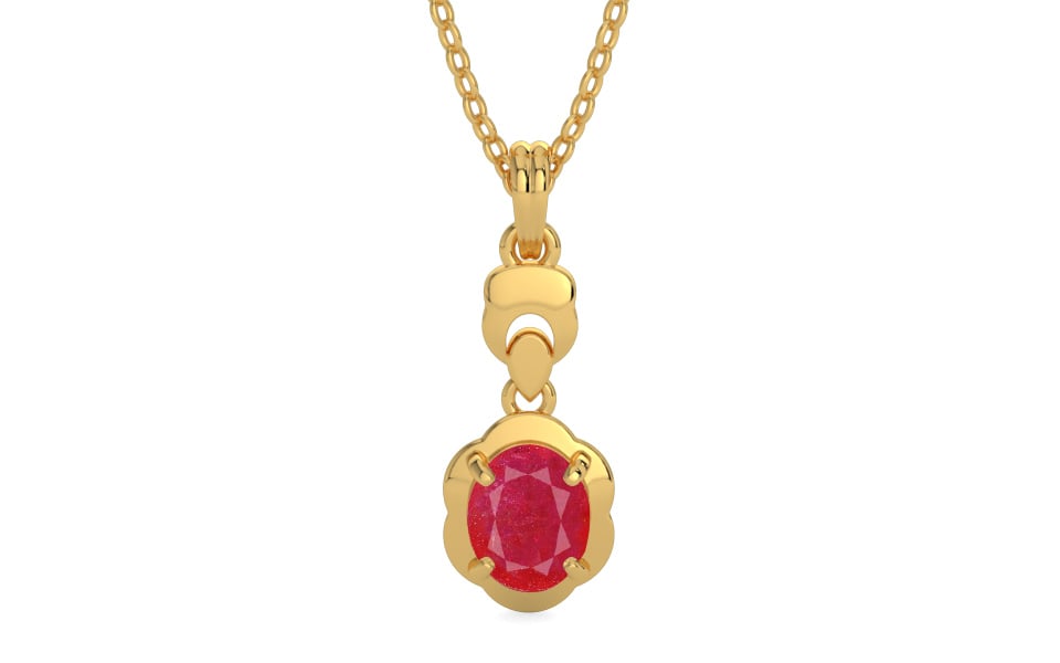 Gold Ruby Pendant Prime Quality (P6)