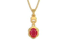 Gold Ruby Pendant Prime Quality (P6)