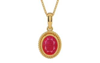 Gold Ruby Pendant Prime Quality (P7)