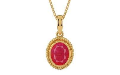 Gold Ruby Pendant Prime Quality (P7)