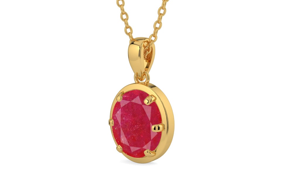 Gold Ruby Pendant Prime Quality (P8)