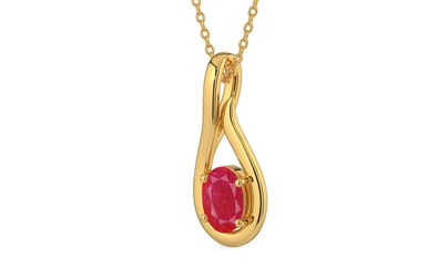 Gold Ruby Pendant Prime Quality (P9)