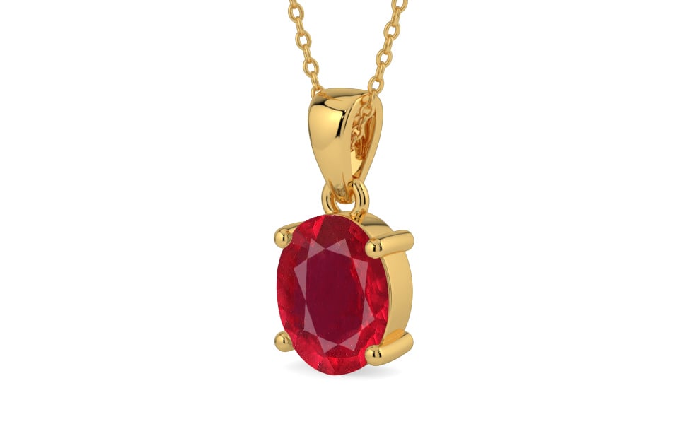 Gold Ruby Pendant Rare Quality (P10)