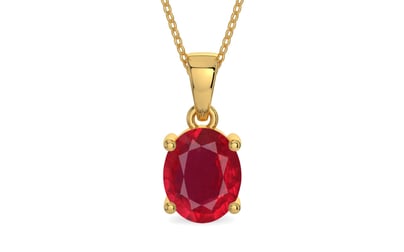 Gold Ruby Pendant Rare Quality (P10)