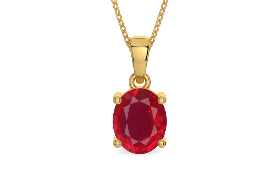 Gold Ruby Pendant Rare Quality (P10)