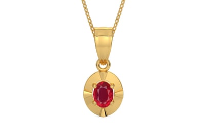 Gold Ruby Pendant Rare Quality (P11)