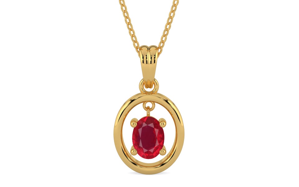 Gold Ruby Pendant Rare Quality (P2)