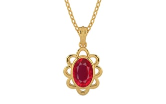 Gold Ruby Pendant Rare Quality (P3)