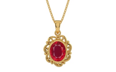 Gold Ruby Pendant Rare Quality (P5)