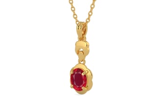 Gold Ruby Pendant Rare Quality (P6)