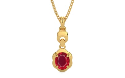 Gold Ruby Pendant Rare Quality (P6)