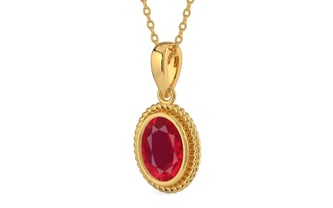 Gold Ruby Pendant Rare Quality (P7)