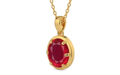 Gold Ruby Pendant Rare Quality (P8)