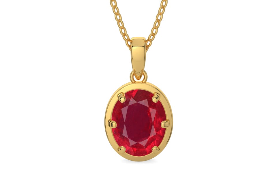 Gold Ruby Pendant Rare Quality (P8)