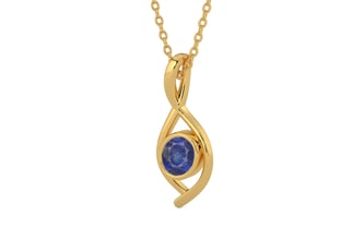 Gold Thailand Blue Sapphire Pendant Fine Quality (P1)