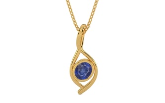 Gold Thailand Blue Sapphire Pendant Fine Quality (P1)