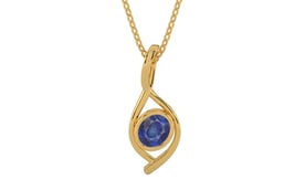 Gold Thailand Blue Sapphire Pendant Fine Quality (P1)