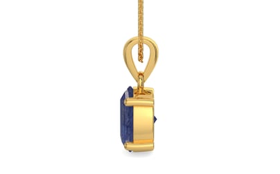 Gold Thailand Blue Sapphire Pendant Fine Quality (P10)