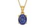 Gold Thailand Blue Sapphire Pendant Fine Quality (P10)