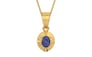 Gold Thailand Blue Sapphire Pendant Fine Quality (P11)