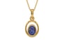 Gold Thailand Blue Sapphire Pendant Fine Quality (P12)