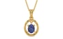 Gold Thailand Blue Sapphire Pendant Fine Quality (P2)