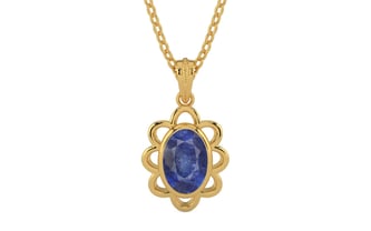 Gold Thailand Blue Sapphire Pendant Fine Quality (P3)