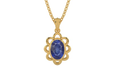 Gold Thailand Blue Sapphire Pendant Fine Quality (P3)