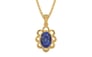 Gold Thailand Blue Sapphire Pendant Fine Quality (P3)