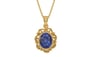 Gold Thailand Blue Sapphire Pendant Fine Quality (P5)