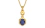 Gold Thailand Blue Sapphire Pendant Fine Quality (P6)