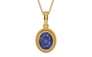 Gold Thailand Blue Sapphire Pendant Fine Quality (P7)