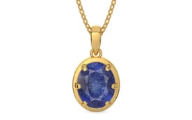 Gold Thailand Blue Sapphire Pendant Fine Quality (P8)