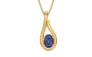 Gold Thailand Blue Sapphire Pendant Fine Quality (P9)