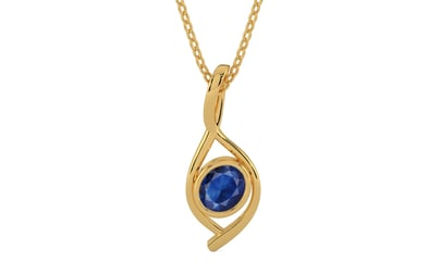 Gold Thailand Blue Sapphire Pendant Limited Quality (P1)