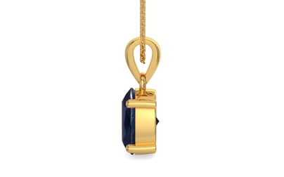 Gold Thailand Blue Sapphire Pendant Limited Quality (P10)