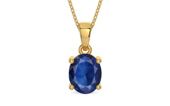 Gold Thailand Blue Sapphire Pendant Limited Quality (P10)