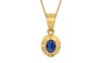 Gold Thailand Blue Sapphire Pendant Limited Quality (P11)