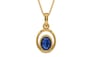 Gold Thailand Blue Sapphire Pendant Limited Quality (P12)