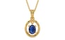 Gold Thailand Blue Sapphire Pendant Limited Quality (P2)