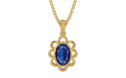 Gold Thailand Blue Sapphire Pendant Limited Quality (P3)