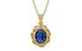 Gold Thailand Blue Sapphire Pendant Limited Quality (P5)