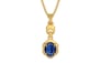 Gold Thailand Blue Sapphire Pendant Limited Quality (P6)