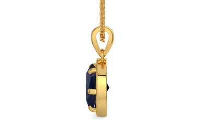 Gold Thailand Blue Sapphire Pendant Limited Quality (P8)