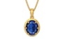 Gold Thailand Blue Sapphire Pendant Limited Quality (P8)