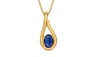 Gold Thailand Blue Sapphire Pendant Limited Quality (P9)