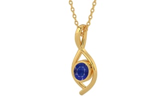 Gold Thailand Blue Sapphire Pendant Prime Quality (P1)